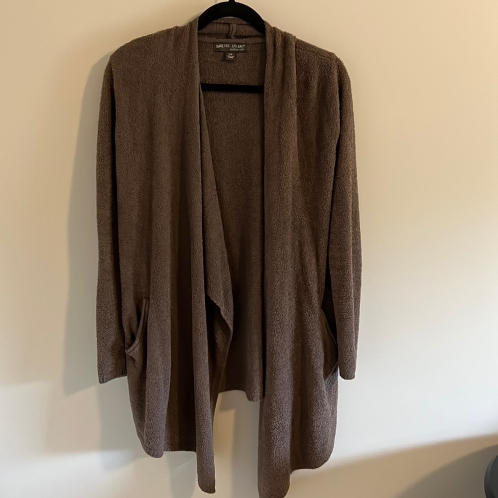 Barefoot Dreams CozyChic Lite Island Drape Front Wrap Cardigan 903 S/M